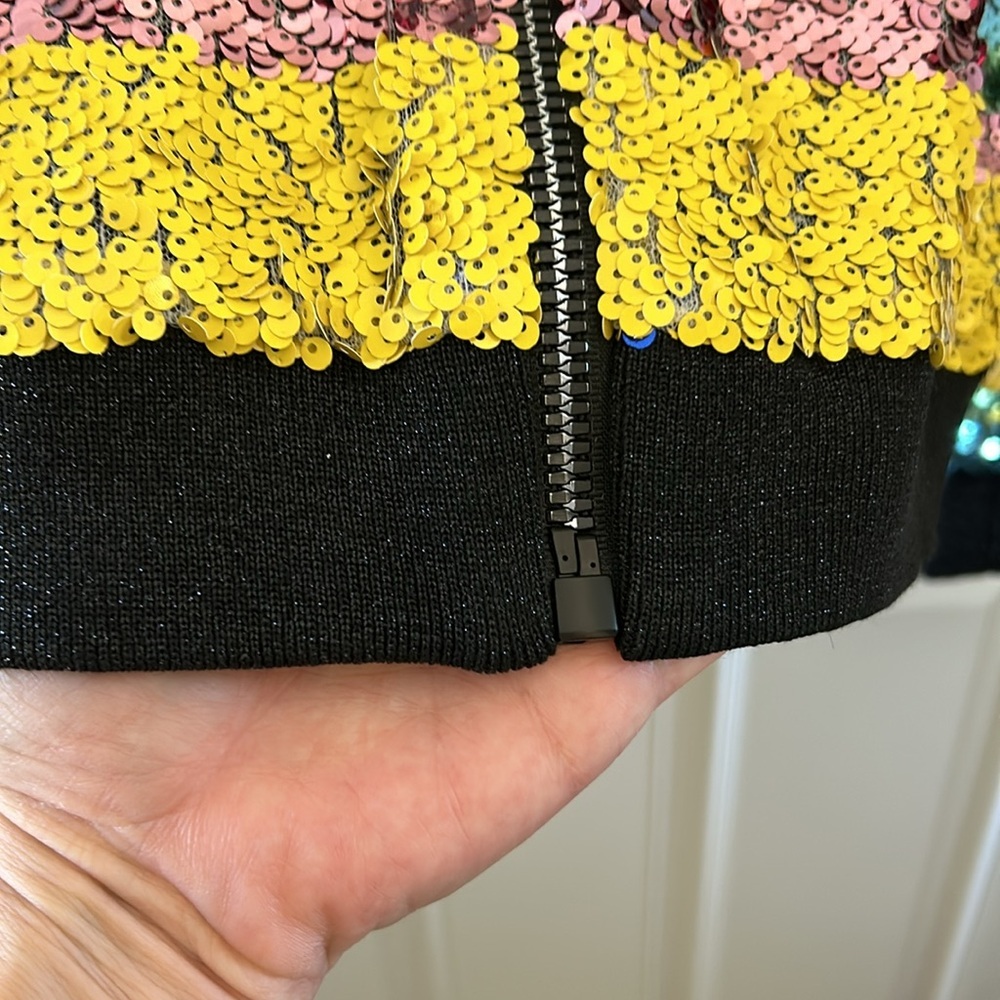 Bebe sequin bomber jacket - image 3